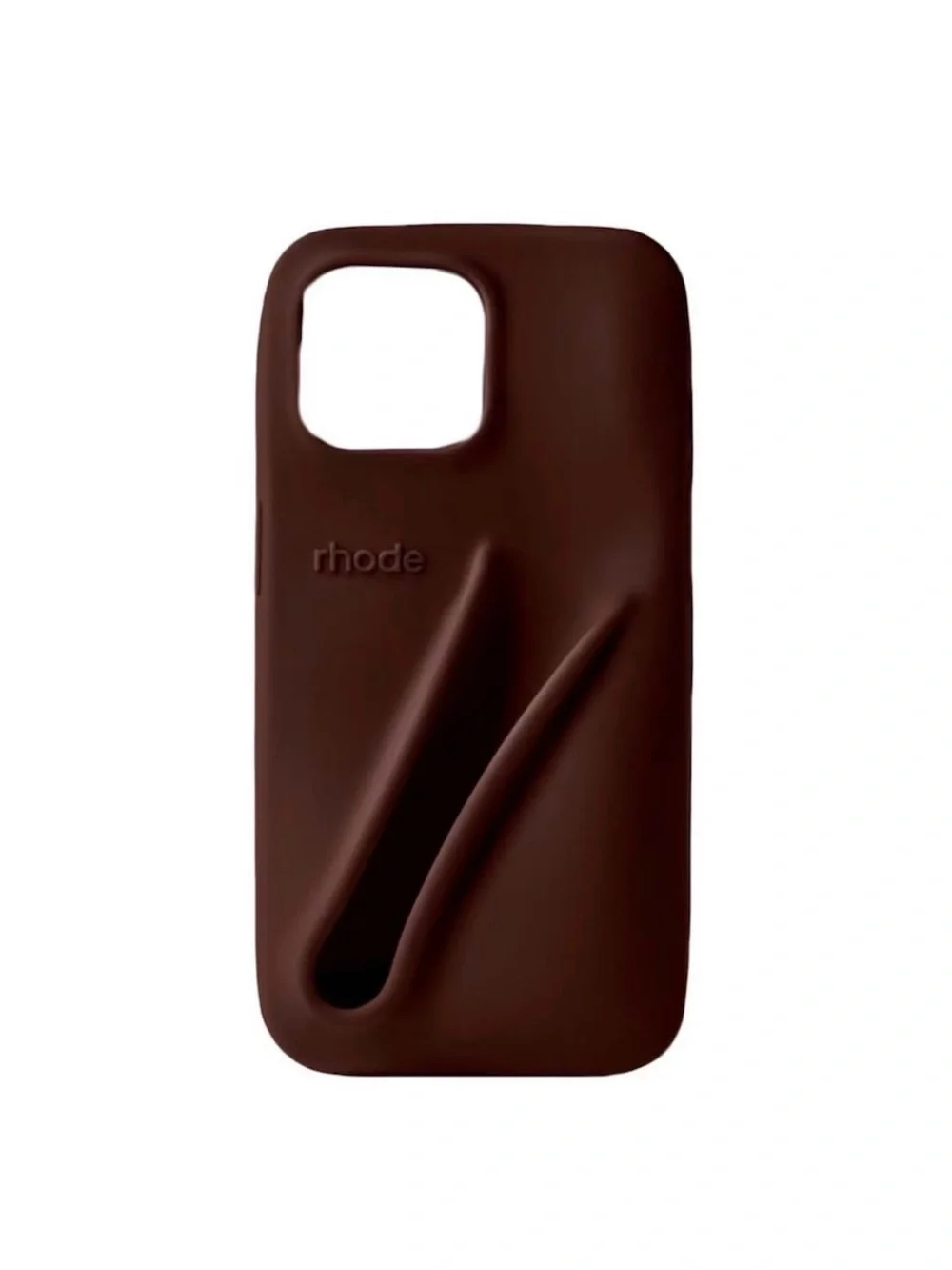 LNIB rhode iPhone 13 Pro Espresso Peptide Lip Holder Silky Silicone Case